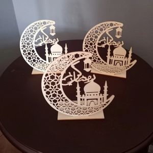 (3) Ramadan wooden moon